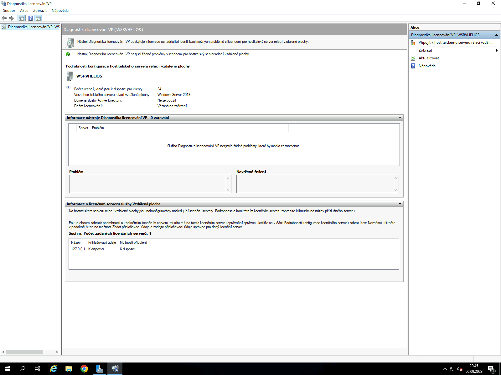 rdp diagnostika licenci