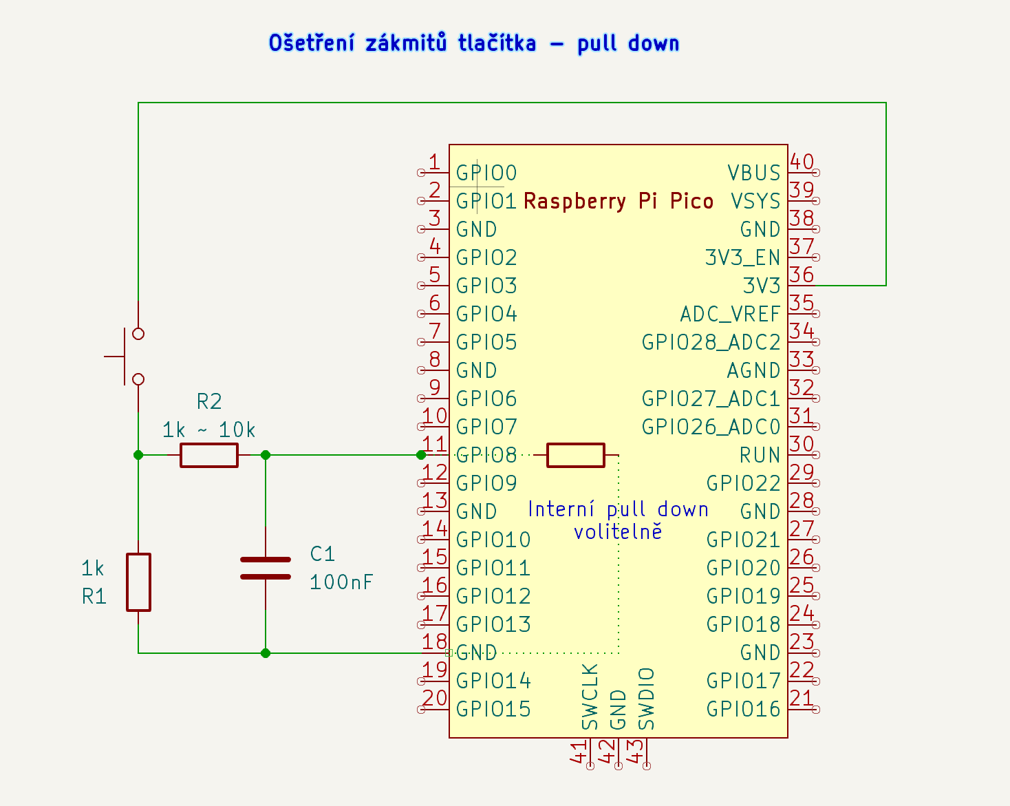 tlacitko low pass filter pull down