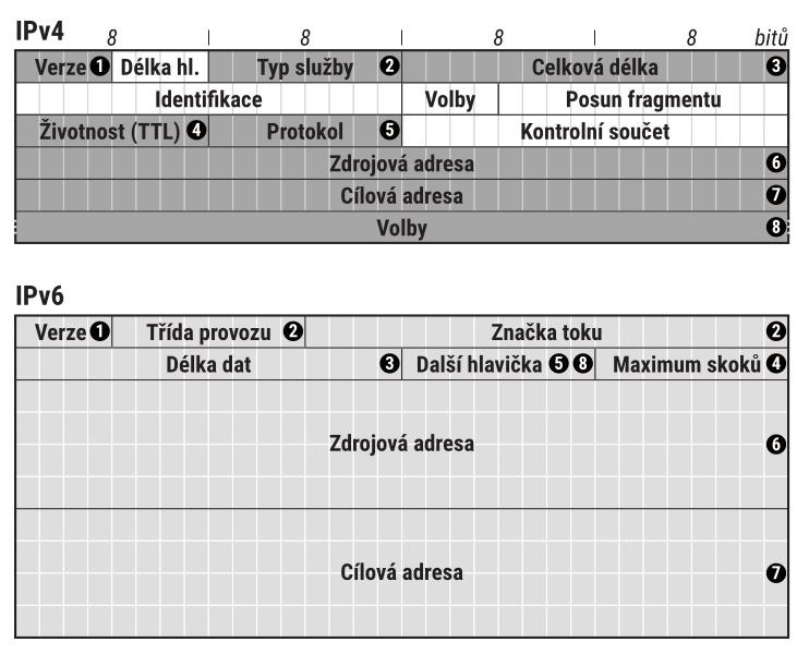 porovnani hlavicek ipv4 ipv6